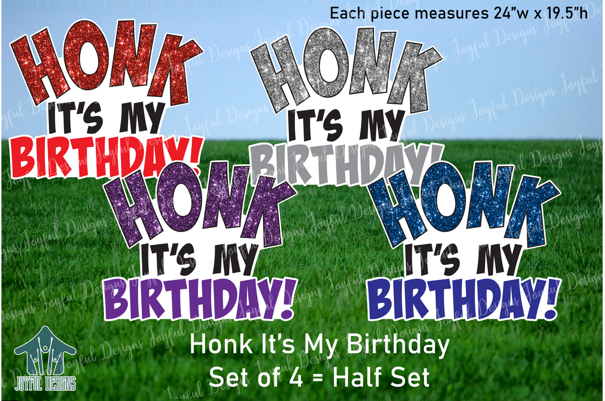 HONK it's my birthday - Set of 4