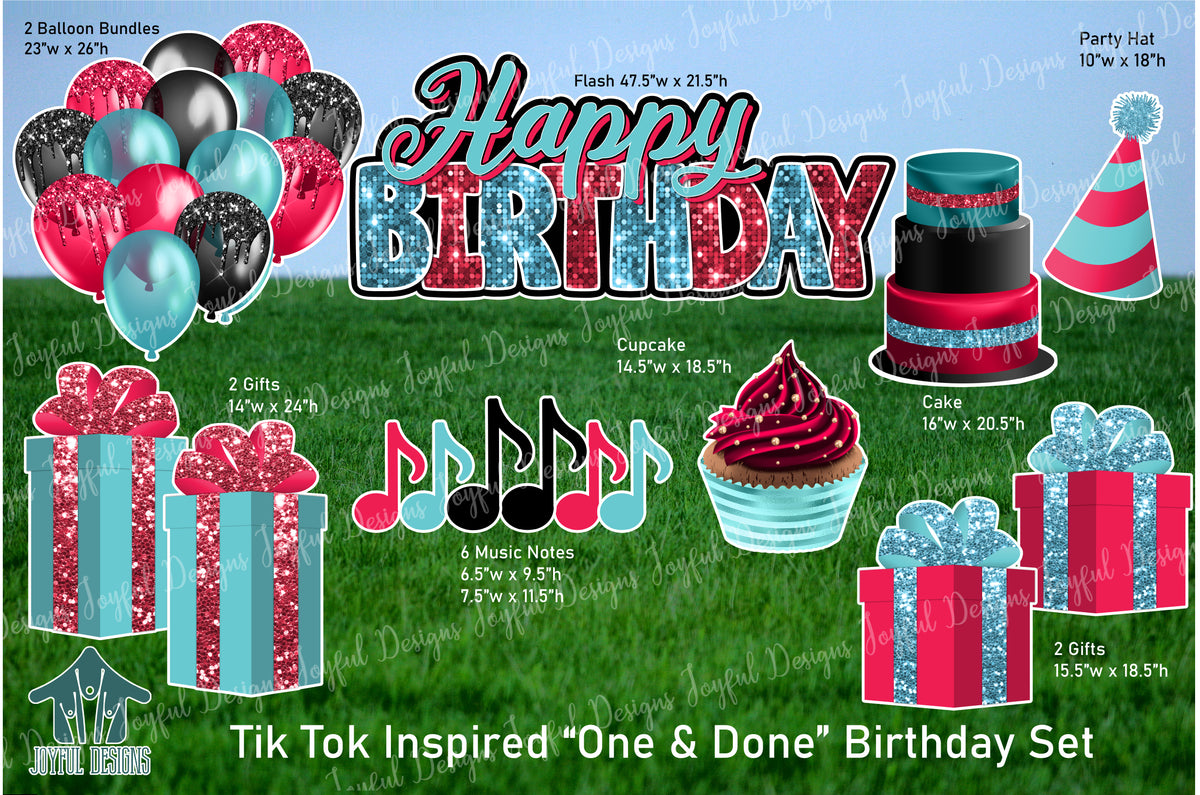 Tik Tok Inspired "One and Done" Birthday Set