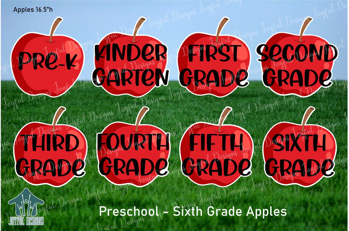 Preschool through Sixth Grade Apples -