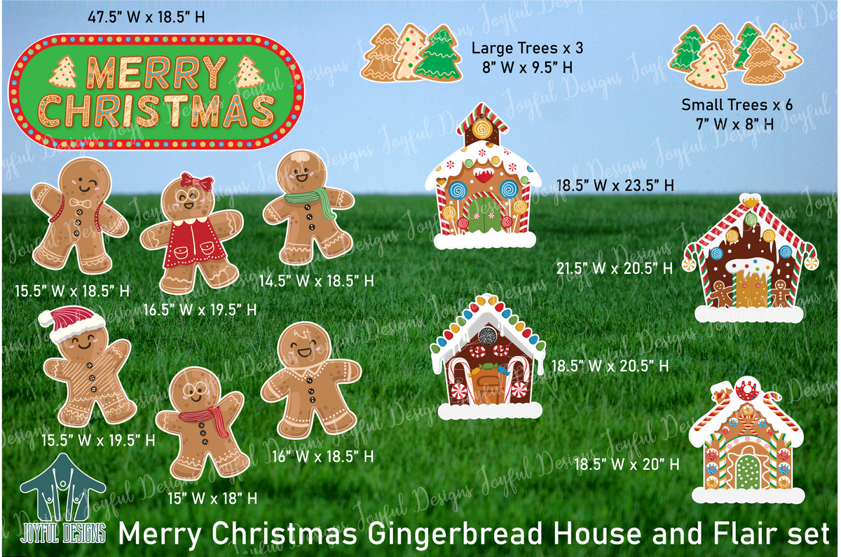 Christmas Gingerbread House and Flair set