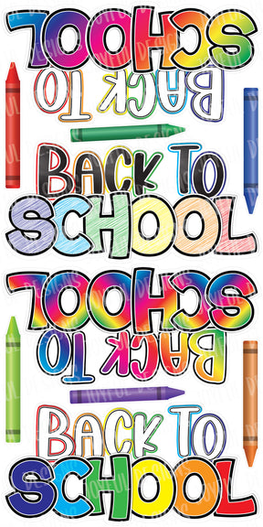 4 Back to School Centerpieces - Bouncy Font - White Background