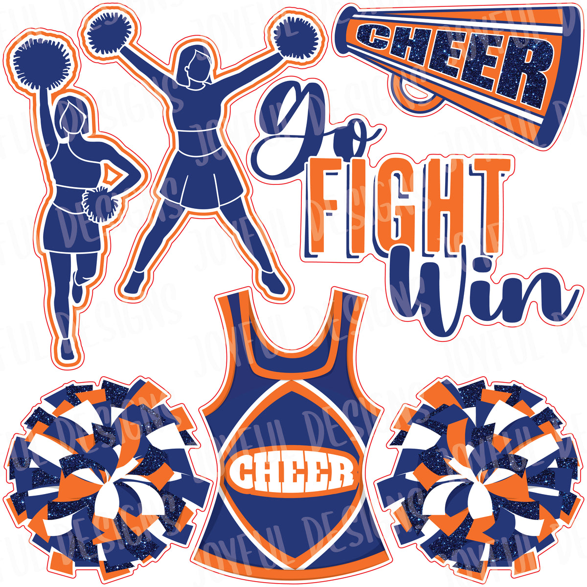 Go Fight Win Cheerleader Half Set - Multiple Color Options