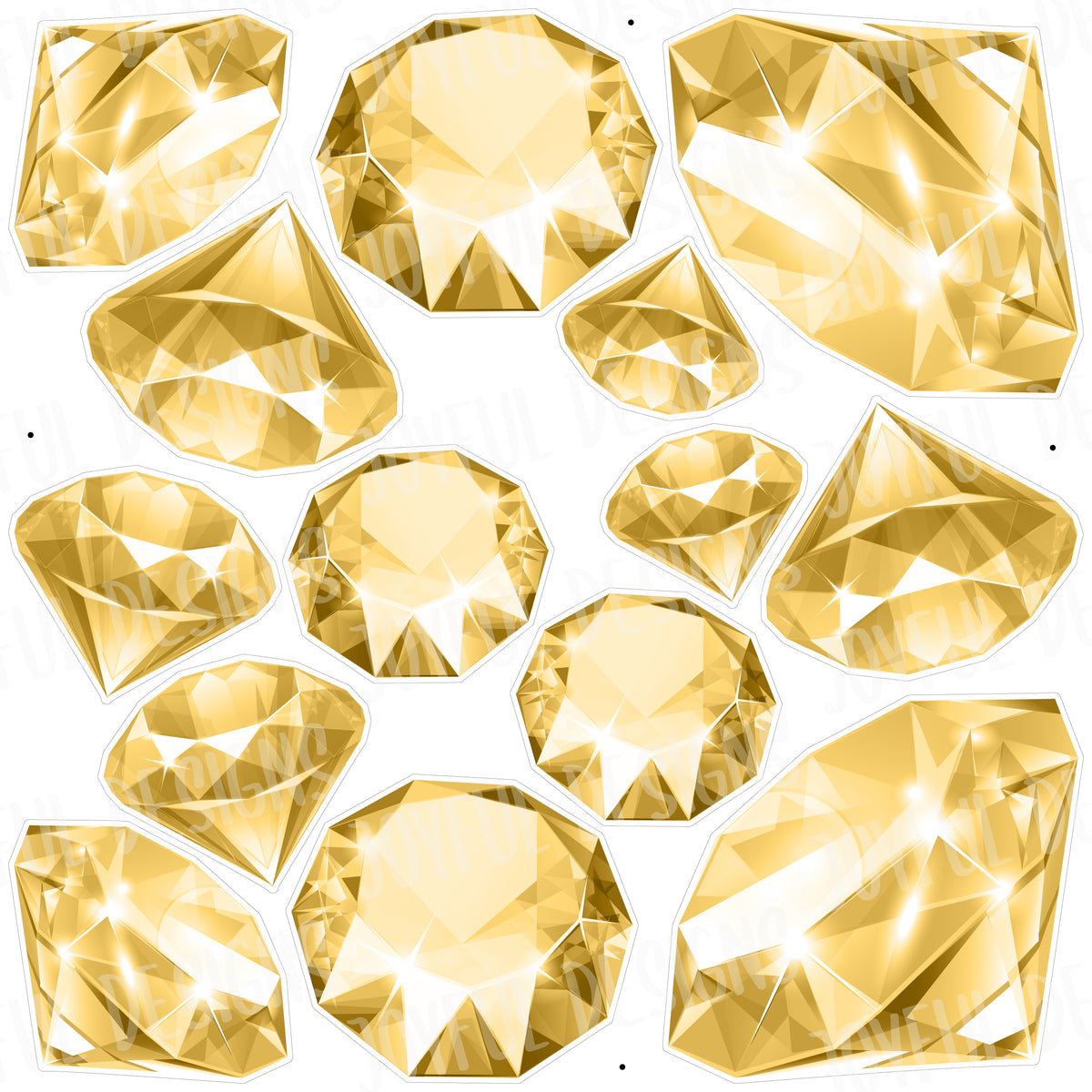 Gold Diamonds Flair Half Sheet