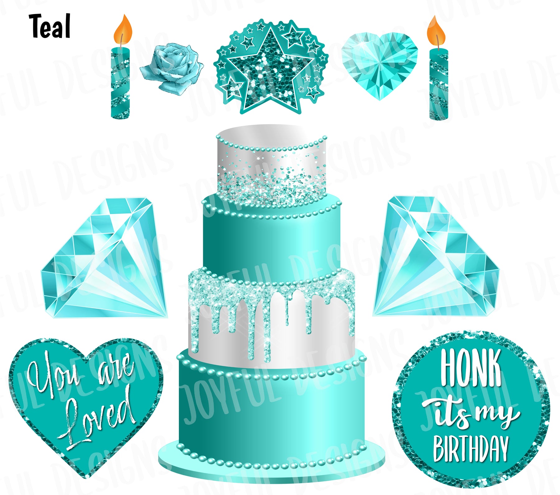 Icing on the Cake - 2 sets of coordinating flair - pick your colors