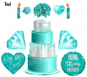 Icing on the Cake - 2 sets of coordinating flair - pick your colors