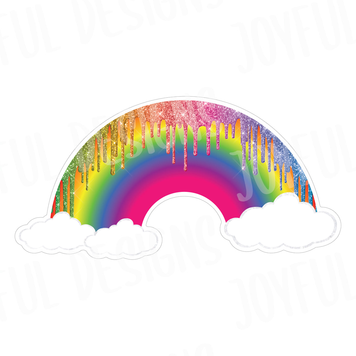 *SINGLE* Glitter Drip Neon Rainbow