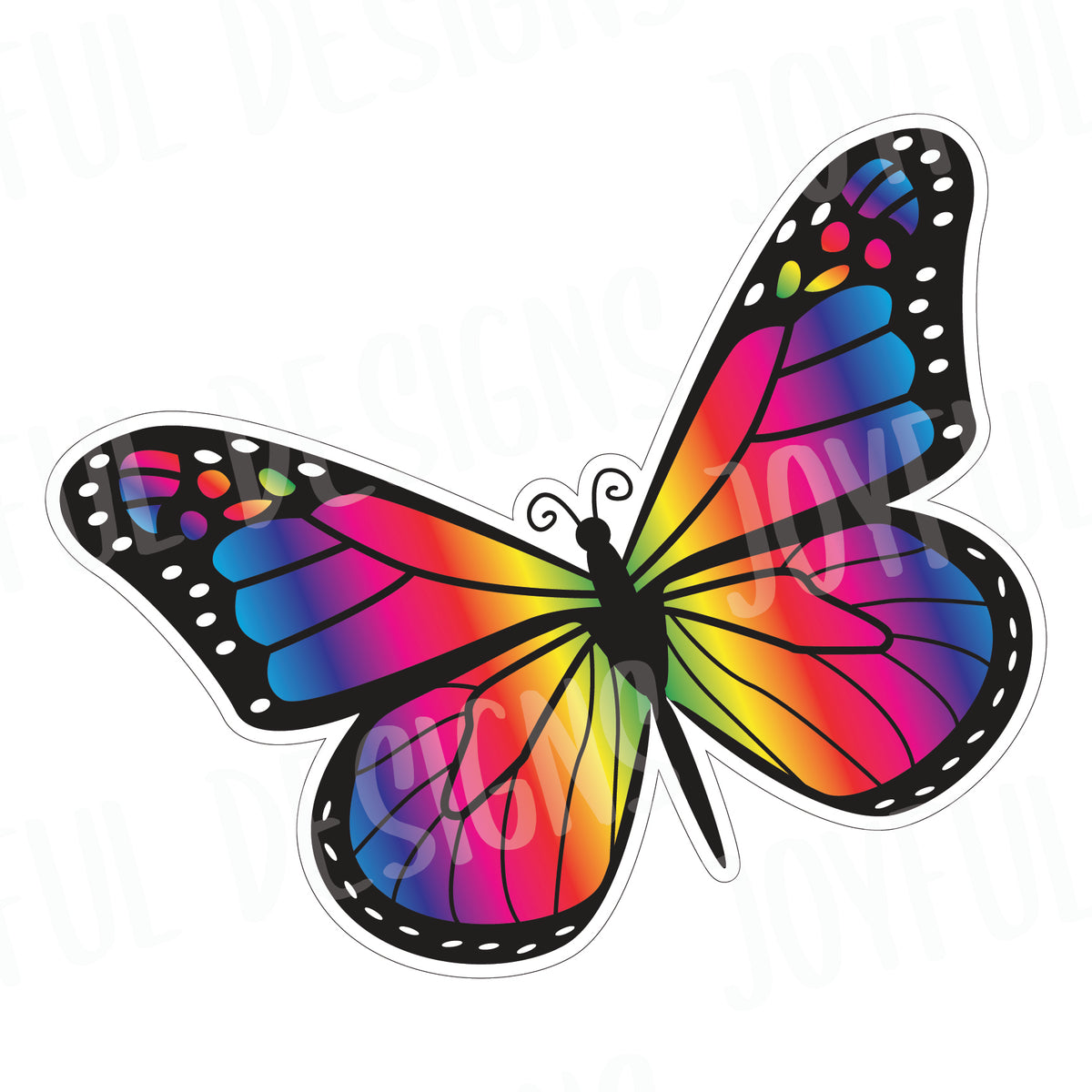 *SINGLE* Gradient Rainbow Butterfly - Full