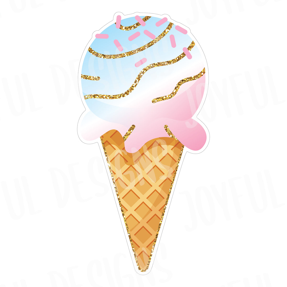 *SINGLE* Baby Pink and Blue Icecream