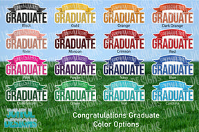 Congratulations Graduate Centerpieces - Set of 2 - Pick Your Colors