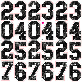 202_ Vertical Centerpiece plus single digits 3 through 7 - Set of 3