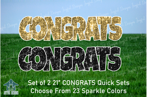 21" Congrats Quick Sets - Set of 2 - Pick Your Colors
