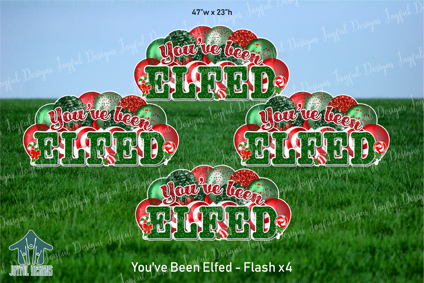 You've Been Elfed - Set of 4 Centerpieces