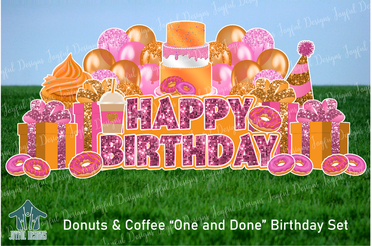 Donuts & Coffee "One and Done" Birthday Set