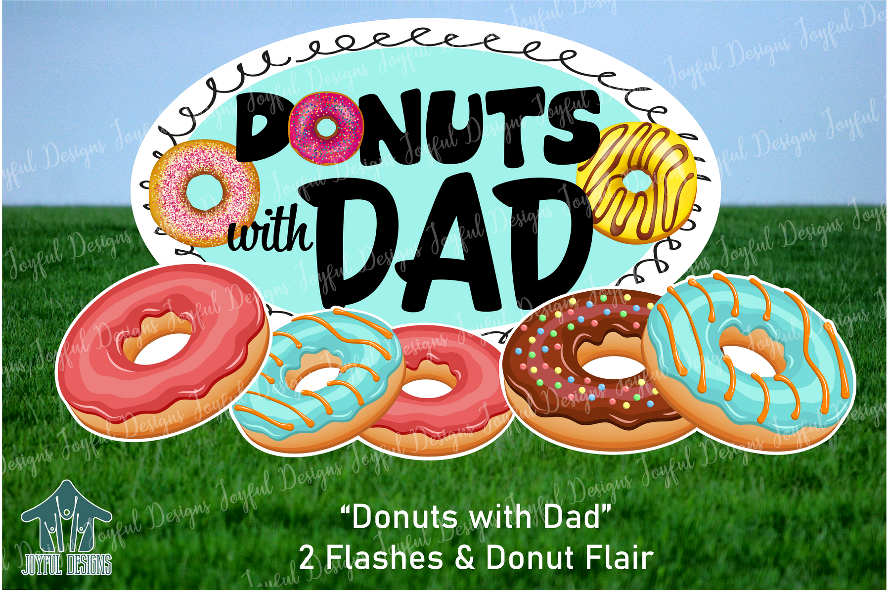 "Donuts with Dad" Centerpiece and Flair