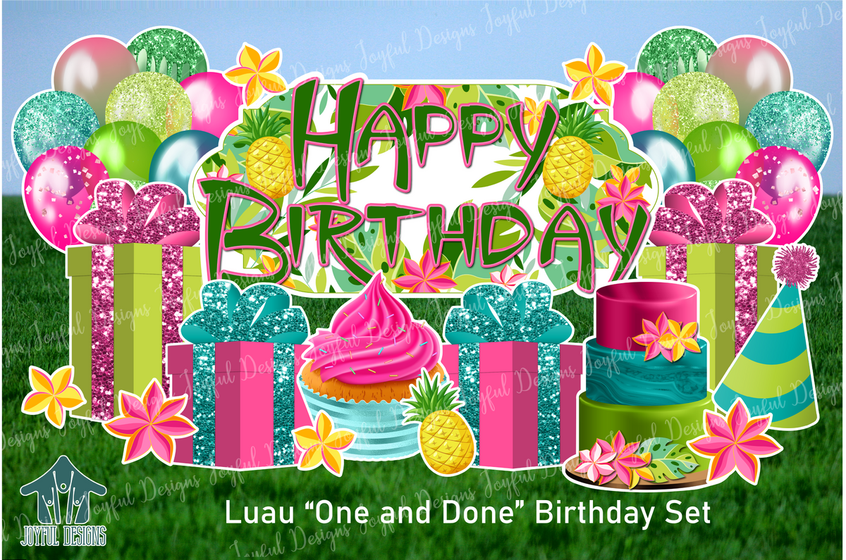 Luau "One and Done" Birthday Set