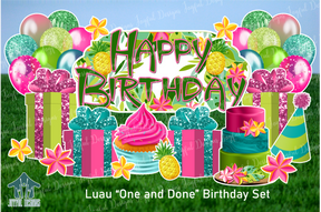 Luau "One and Done" Birthday Set