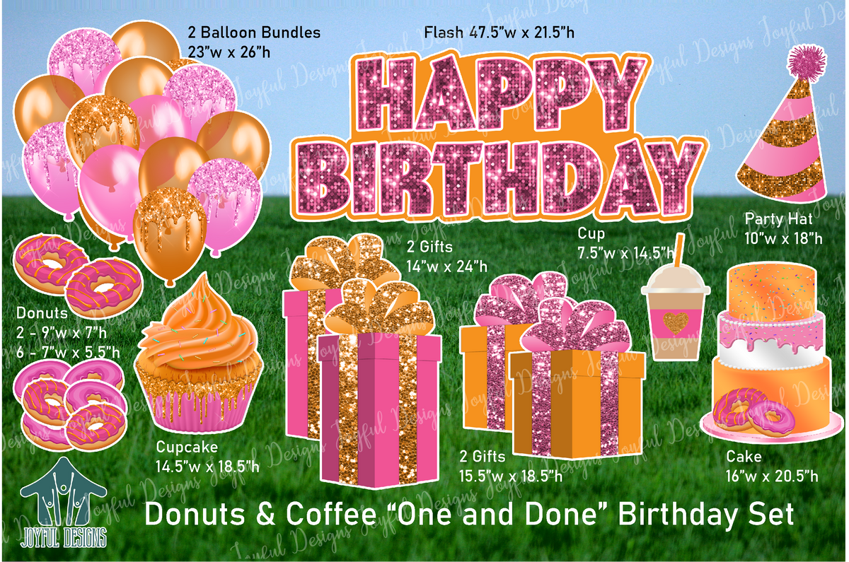 Donuts & Coffee "One and Done" Birthday Set
