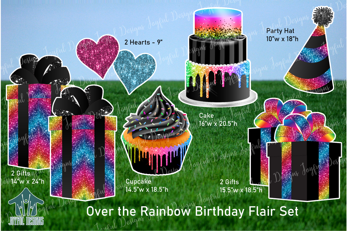 Over the Rainbow Birthday Flair