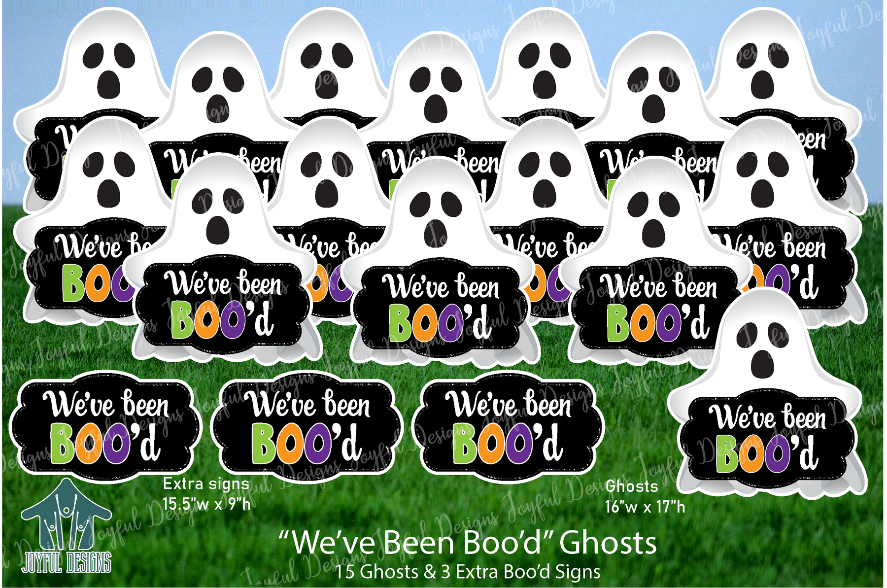 "We've Been Boo'd" Ghosts (Same Size as Ghosts in Quick Set)