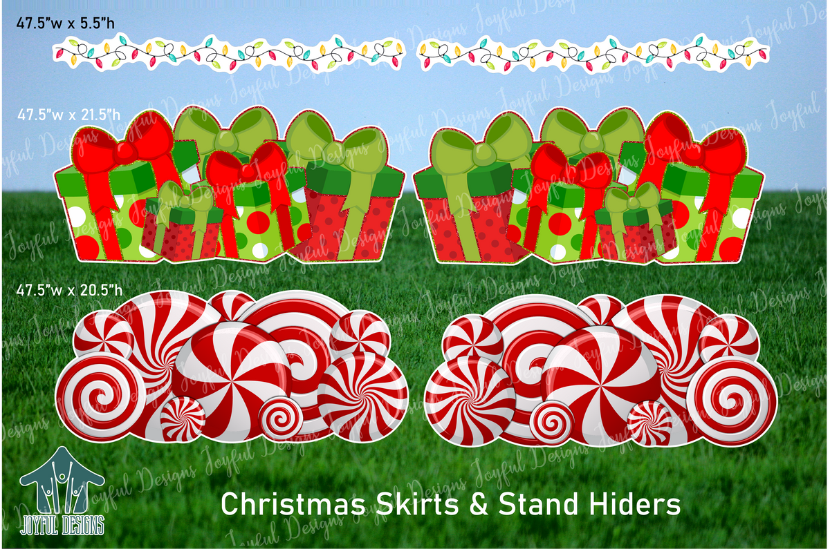 Christmas Skirts and Stand Hiders - 2 of Each