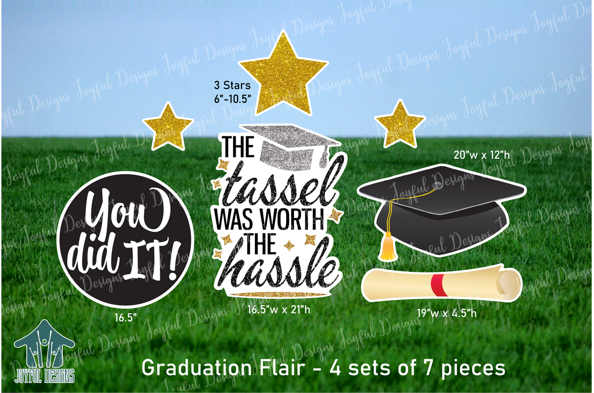 Graduation Flair - 4 Sets of 7 Pieces