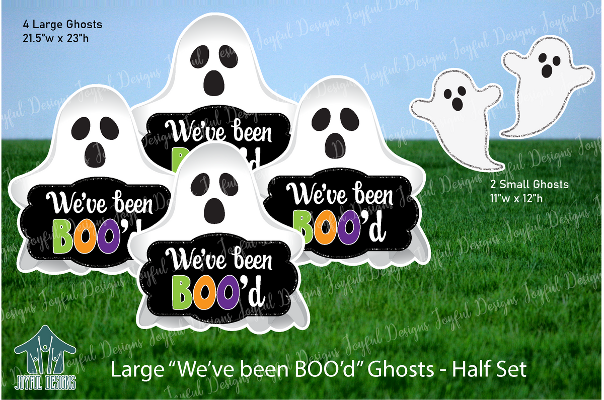 Large "We've Been Boo'd" Ghosts - Half Set