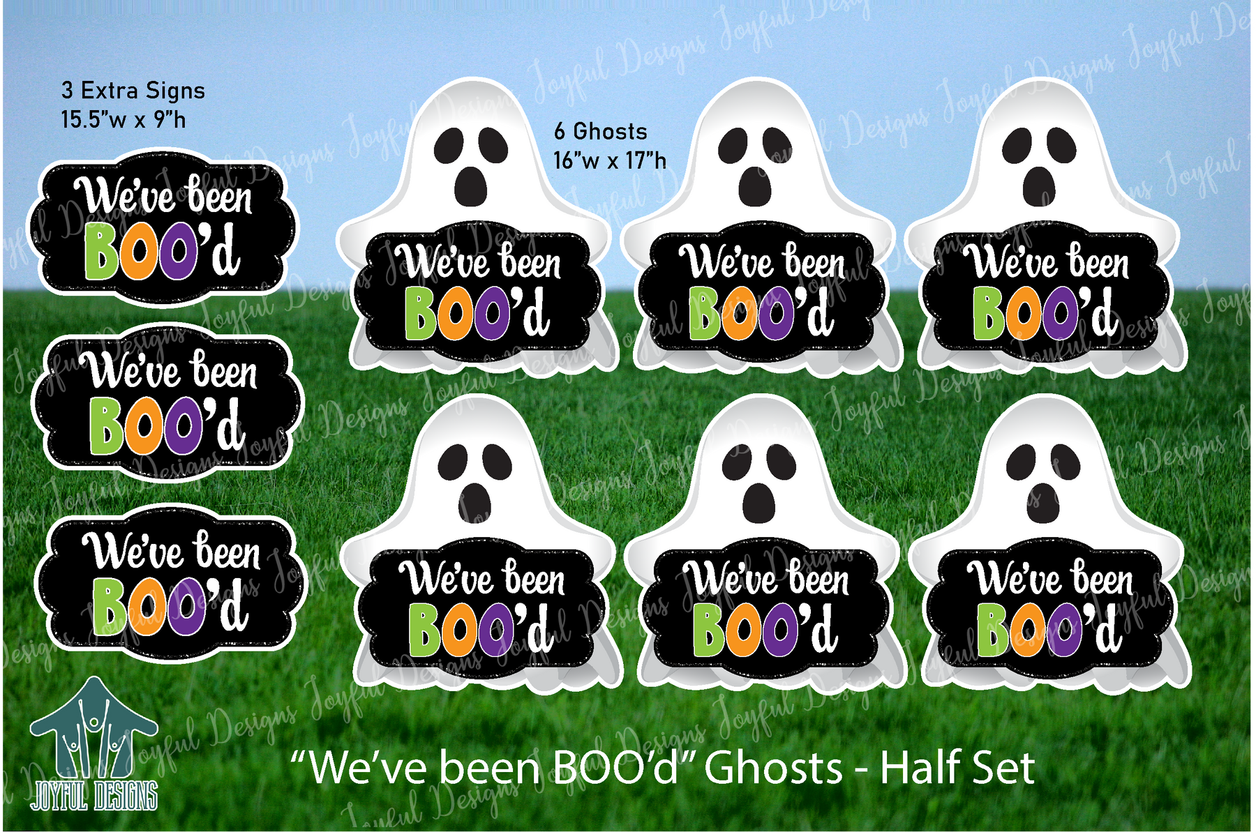 "We've Been Boo'd" Ghosts - Half Set