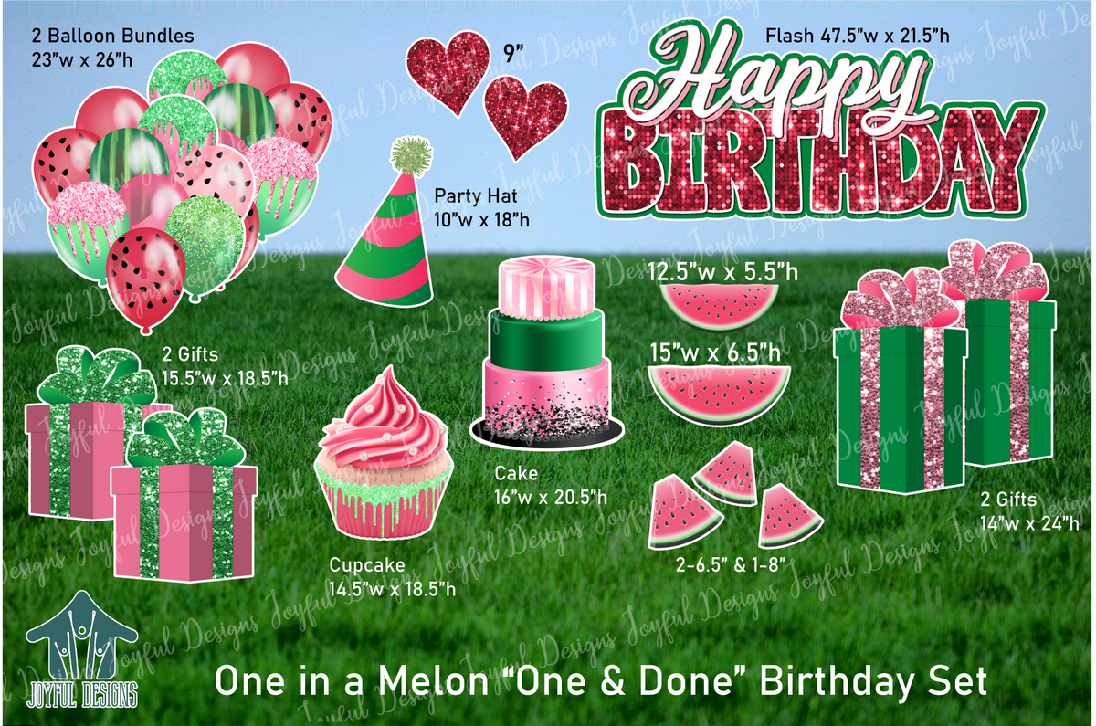 One in a Melon "One and Done" Birthday Set