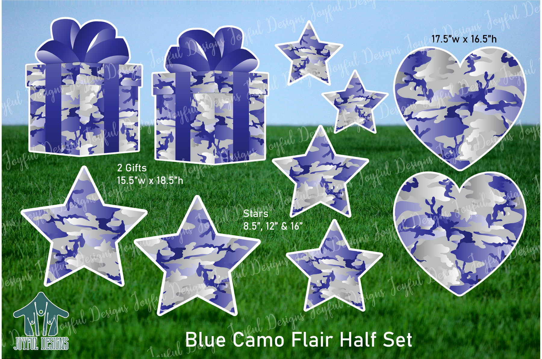 Blue Camo Flair