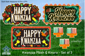 Kwanzaa Centerpieces & Kinaras - Set of 3
