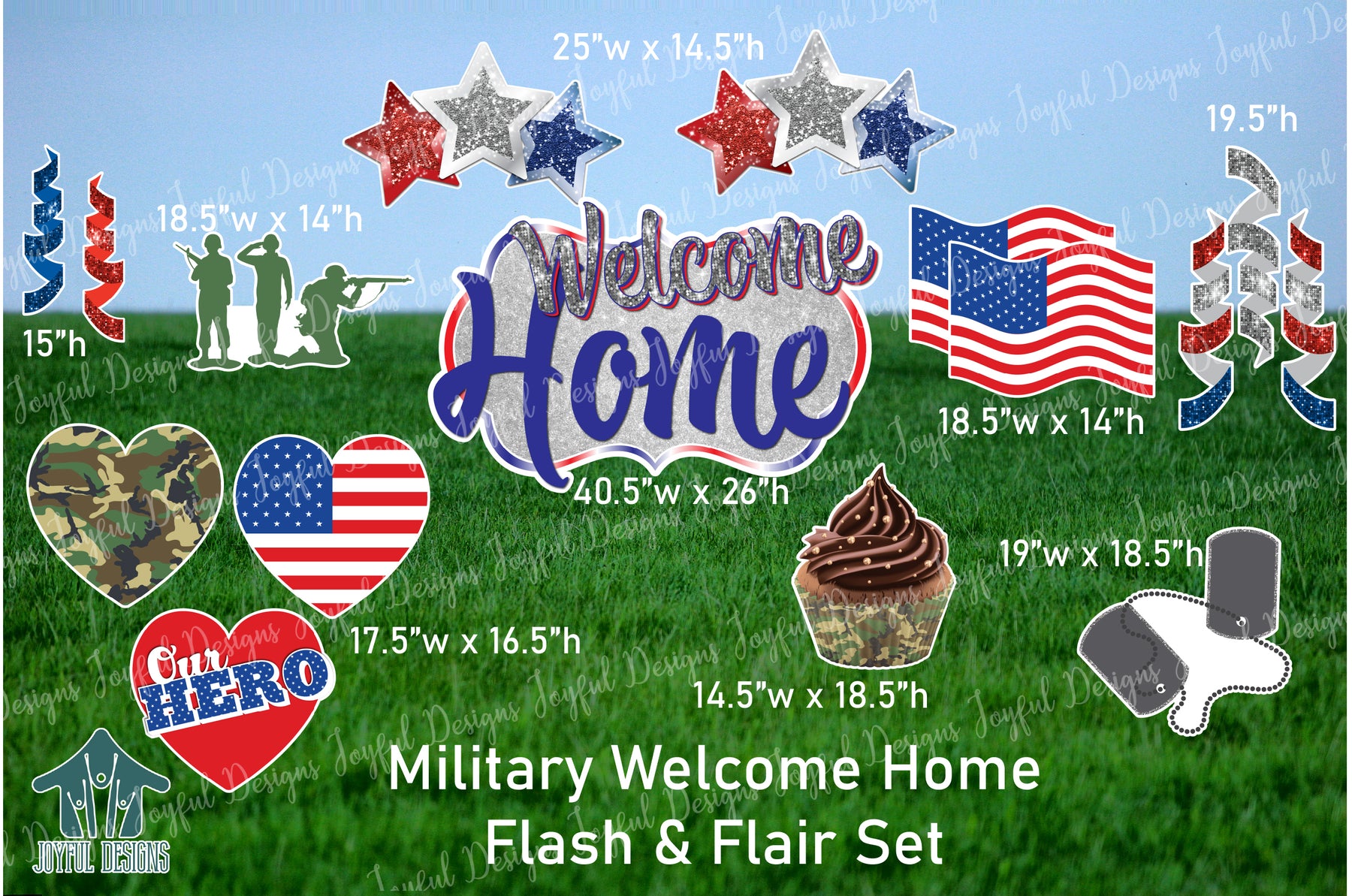 Military Welcome Home Centerpiece and Flair