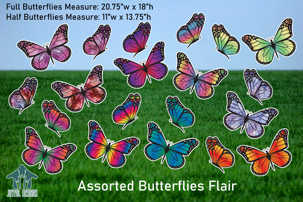 Assorted Butterflies Flair