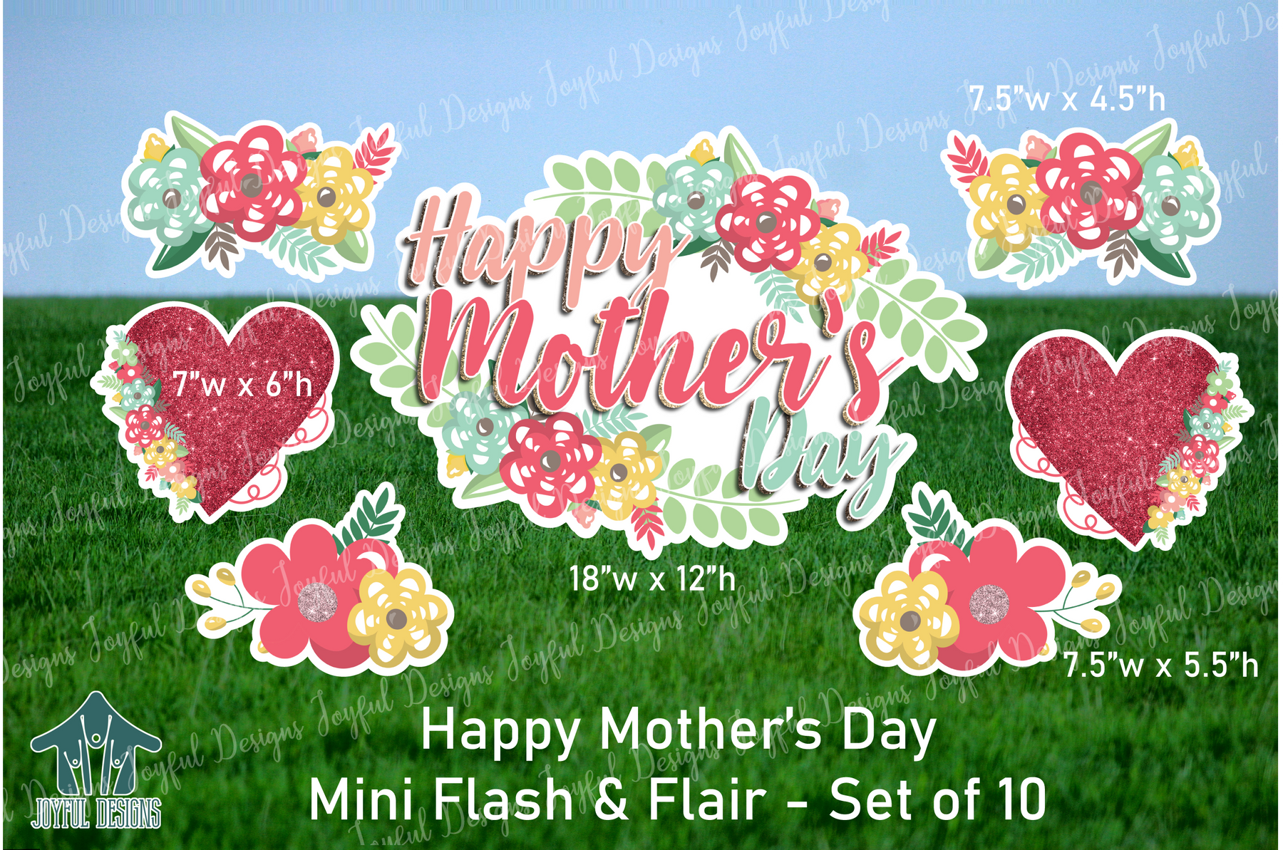 Mother's Day Mini Centerpiece & Flair - 10 Sets