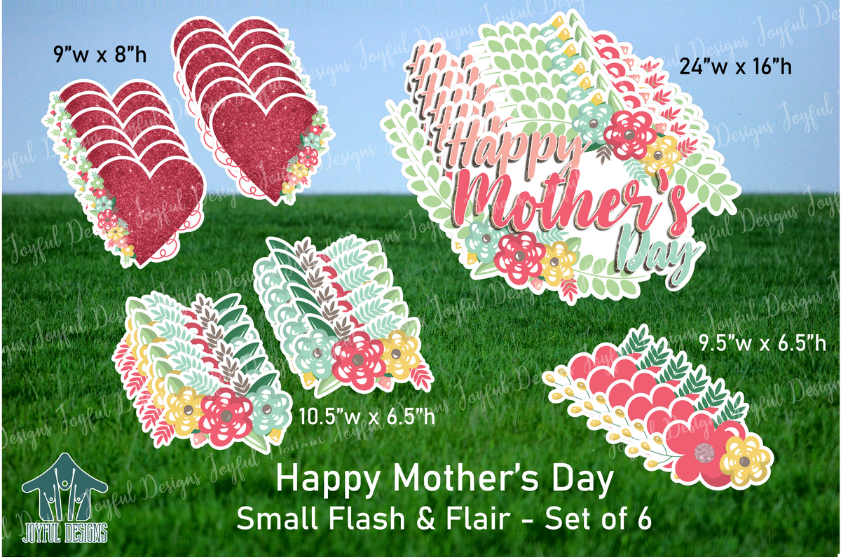 Mother's Day Small Centerpiece & Flair - 6 Sets