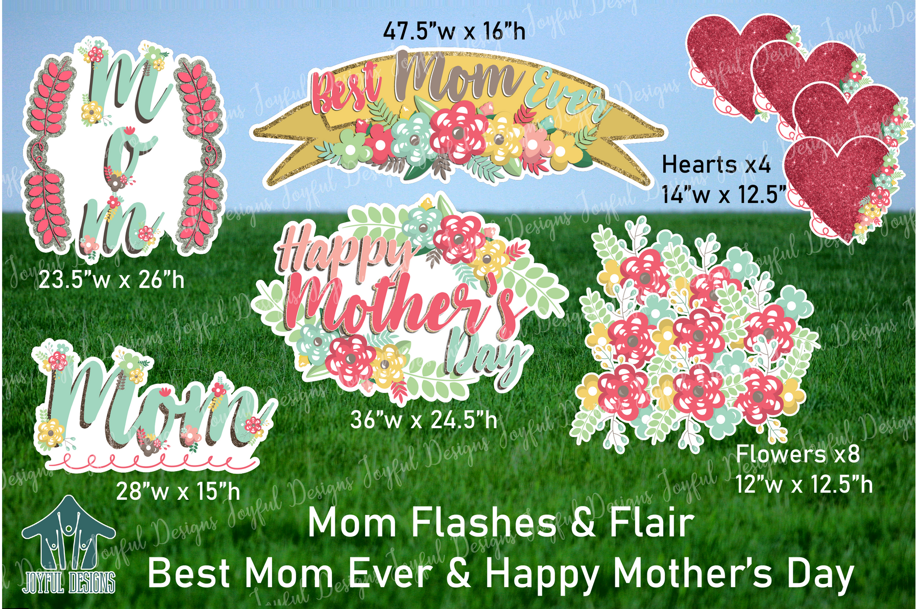 Mom Centerpieces & Flair - "Best Mom Ever" & "Happy Mother's Day"