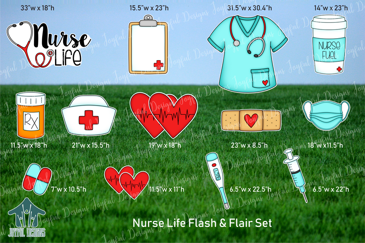 Nurse Life Theme Flair Set