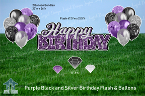 Purple, Black & Silver "One and Done" Birthday Set