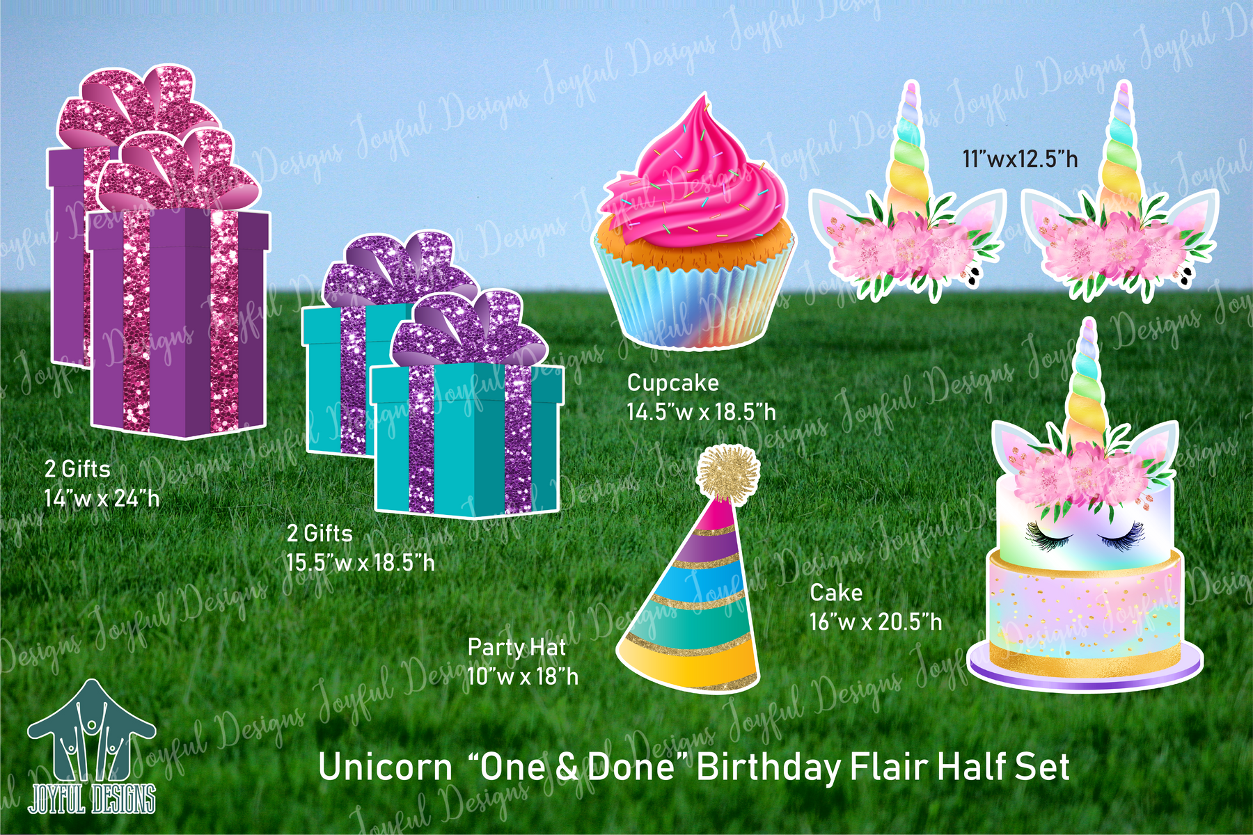 Unicorn "One and Done" Birthday Set
