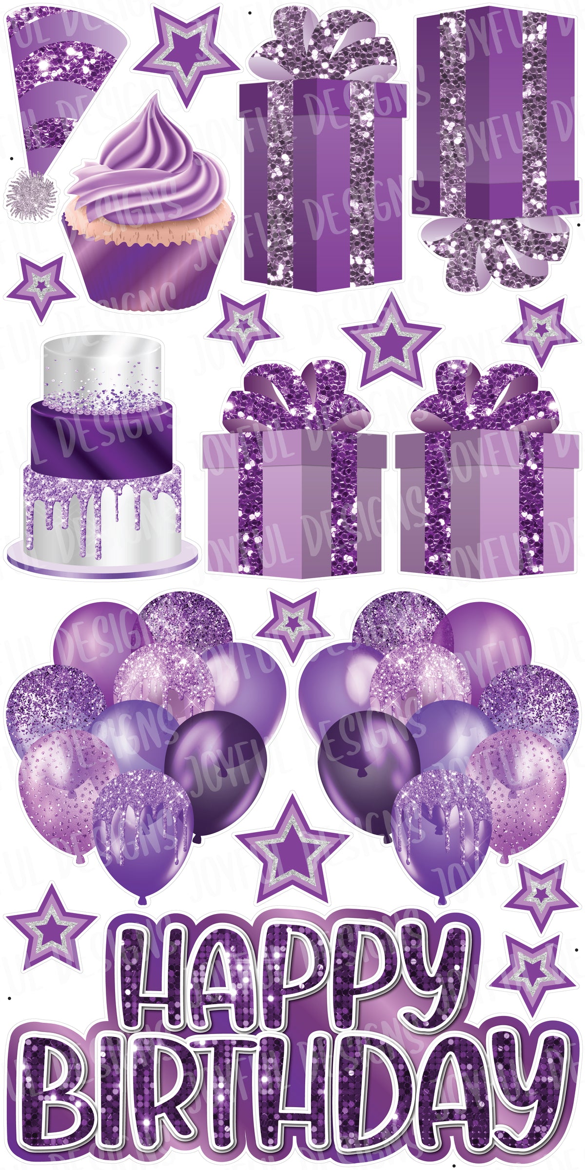 All The Purples "One and Done" Birthday Set