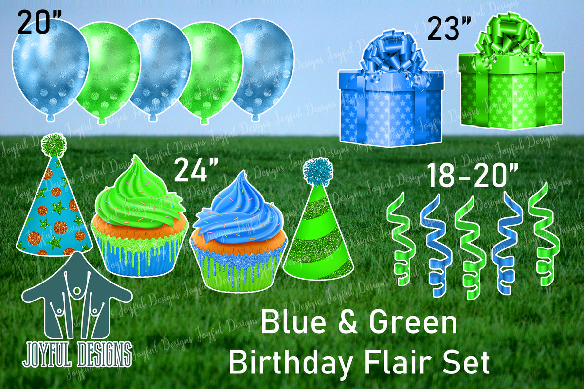 Blue & Green Flair Set
