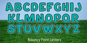 Bouncy Alphabet 23" - 46 Piece Letter Set - Pick Your Color