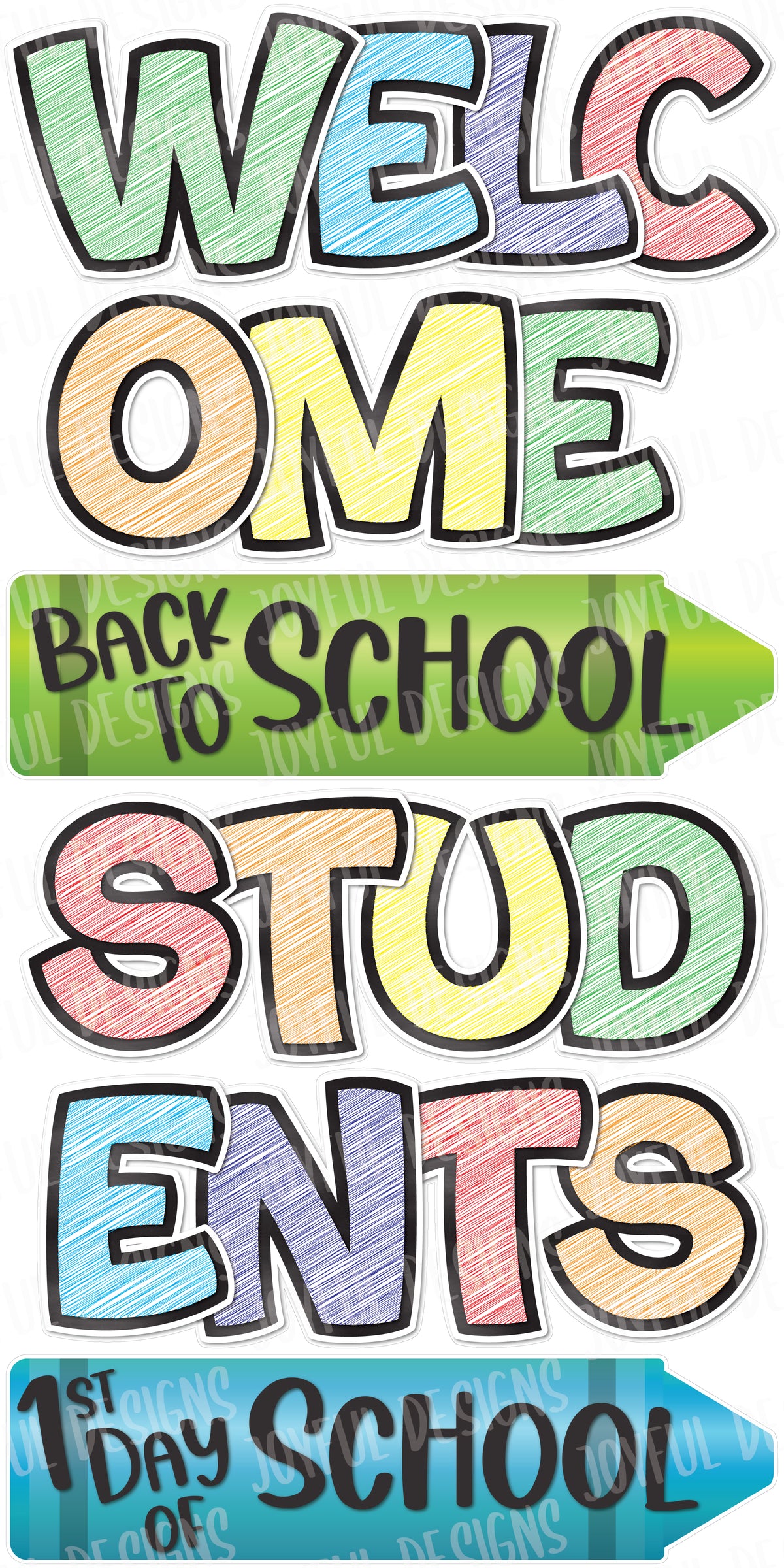 WELCOME STUDENTS - chalk style - Quick Set