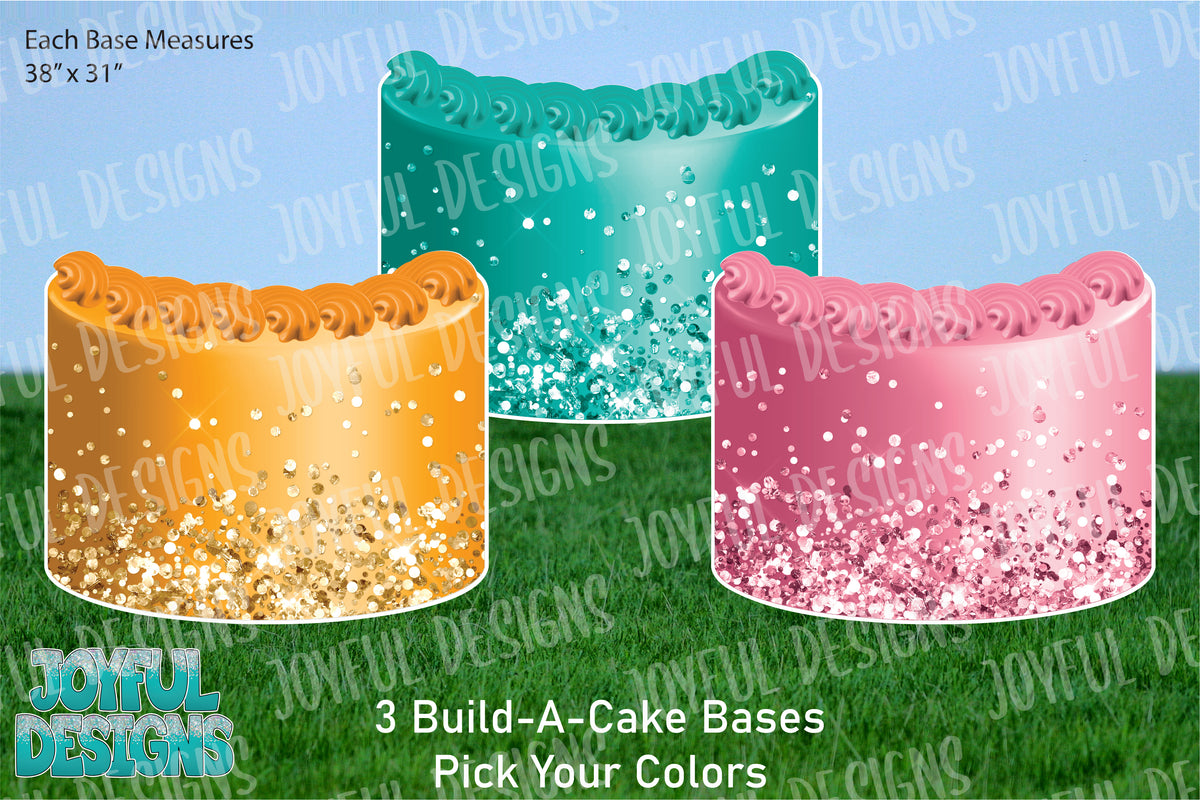 3 Build-A-Cake Bases - Pick Your Colors