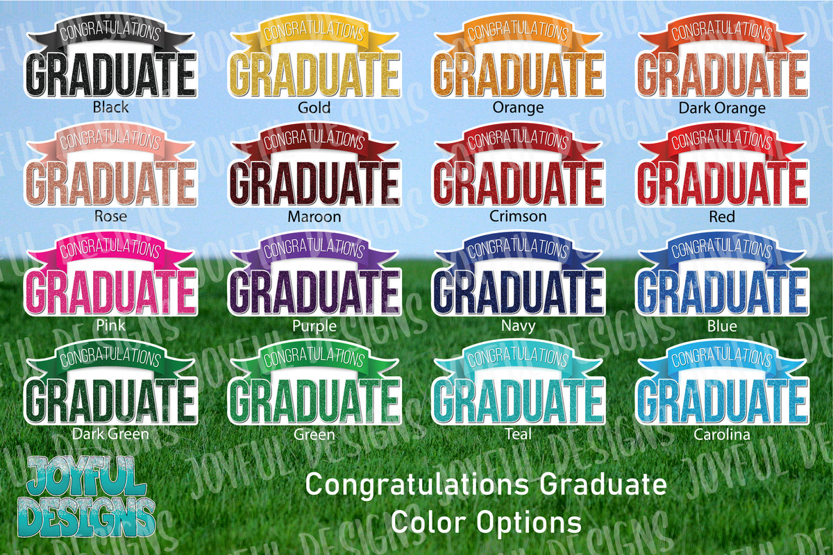 Congratulations Graduate Centerpieces - Set of 4 - Pick Your Colors