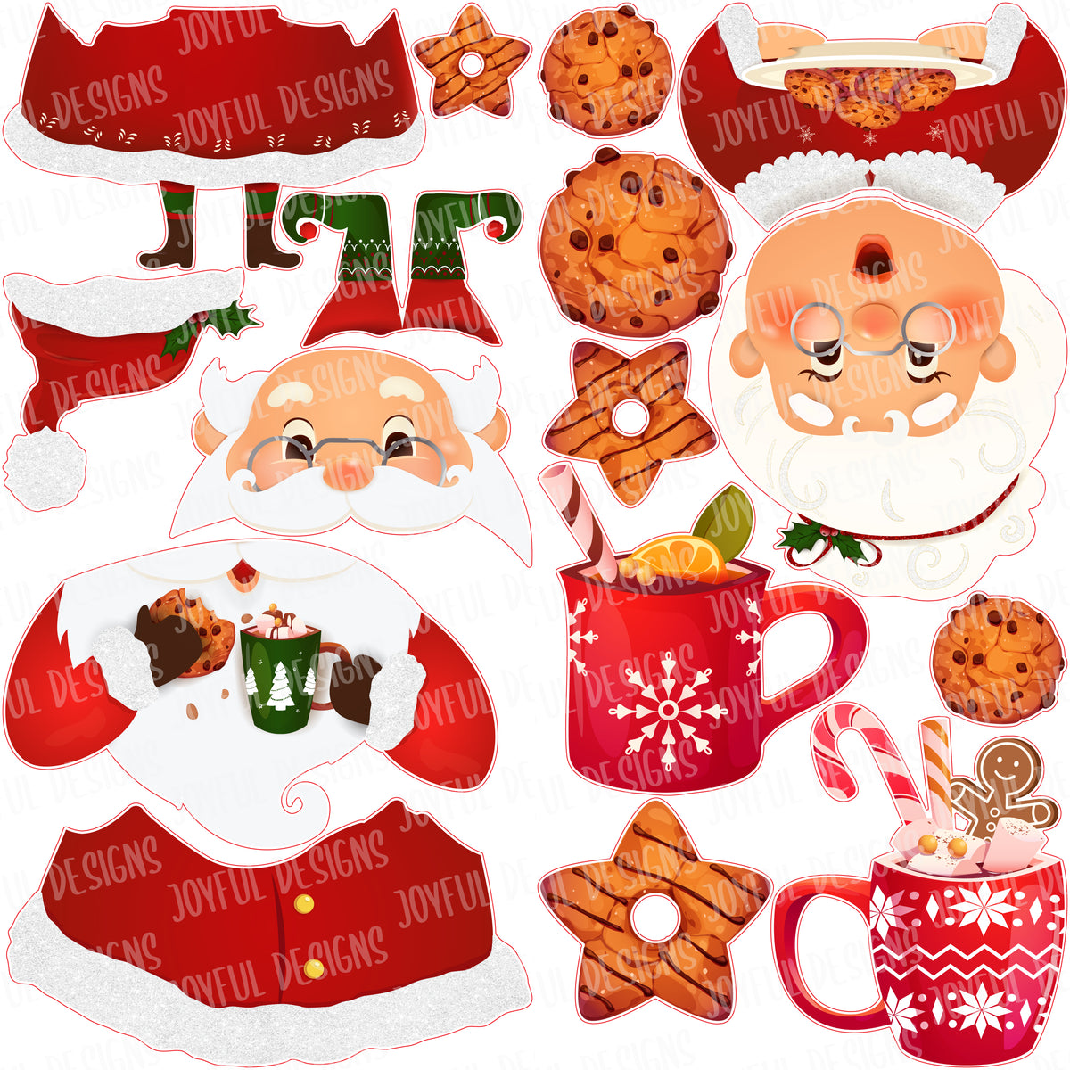 Cookies with Santa - Build-a-Santa - 2 Skintone Options