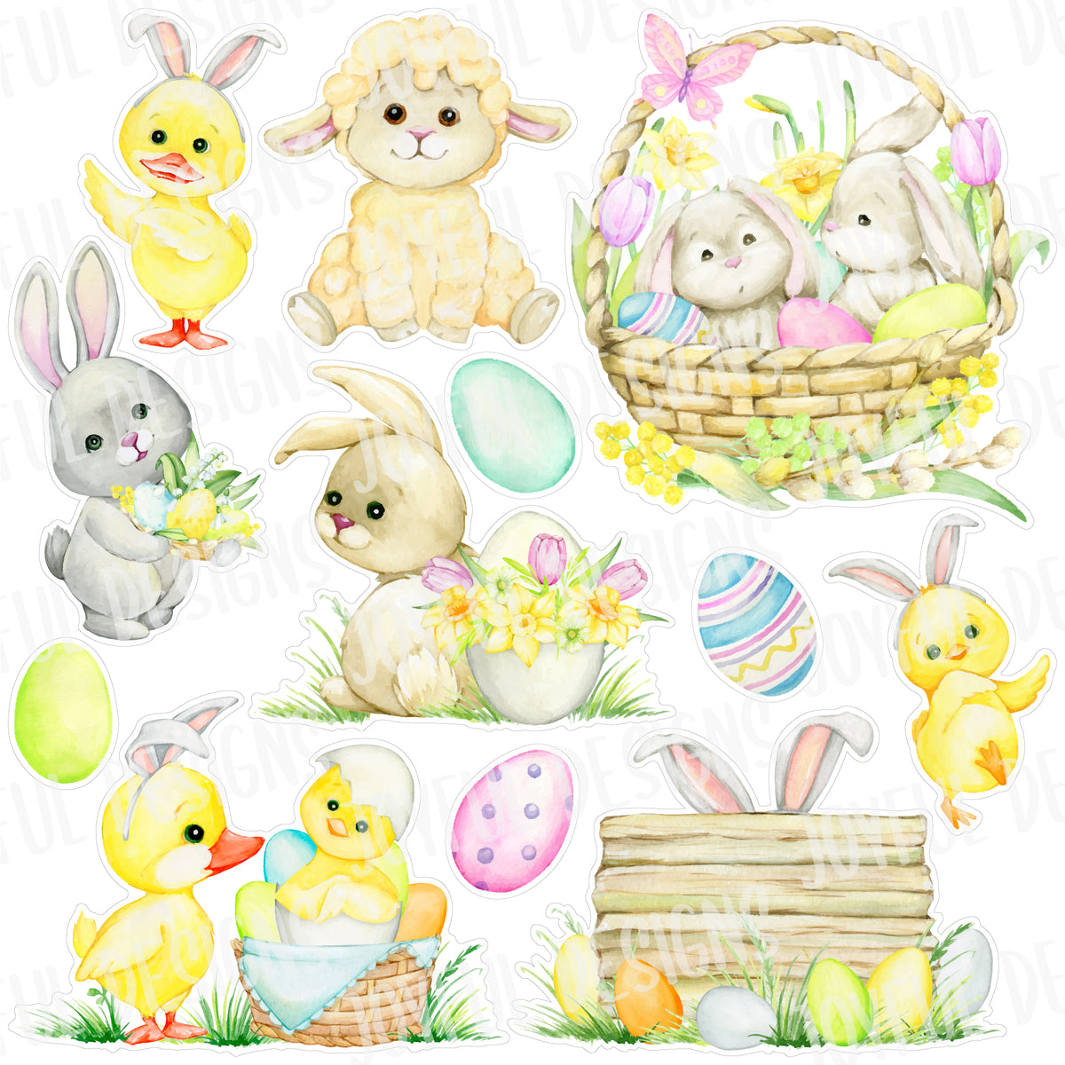Easter Baby Animals Half Sheet