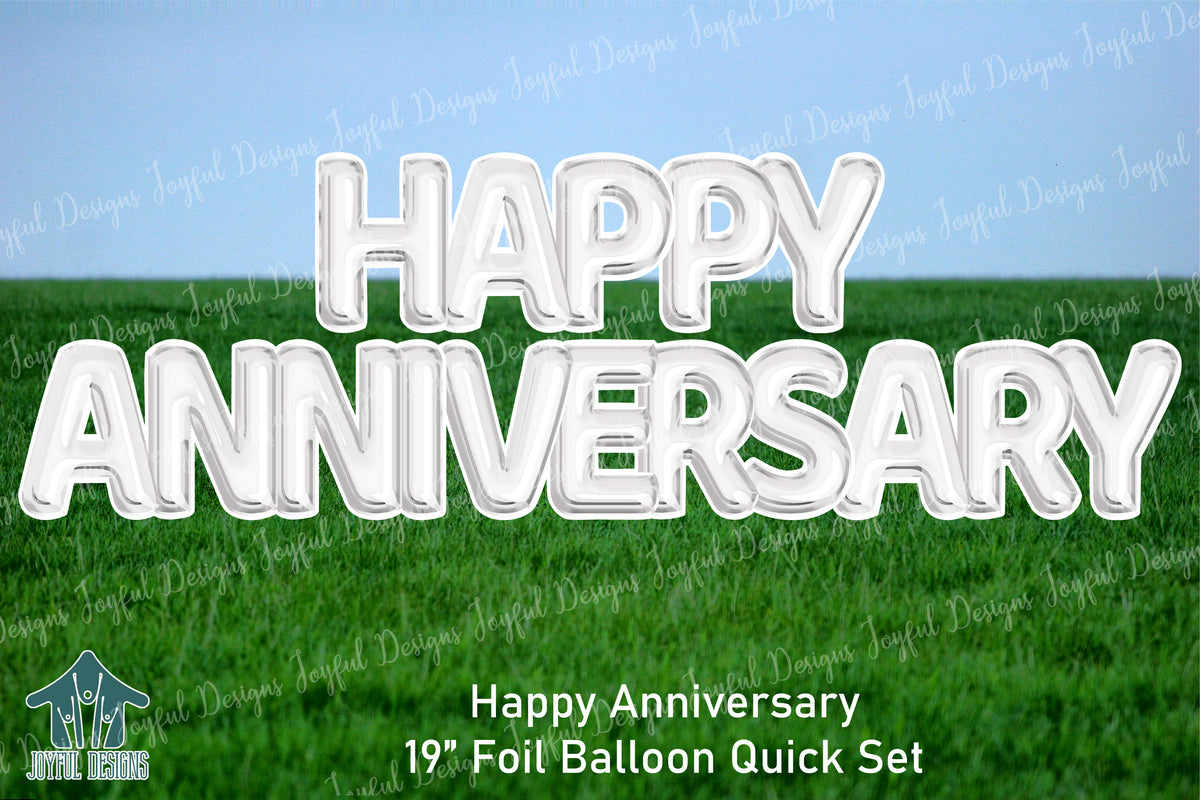 Happy Anniversary 19" Foil Quick Set