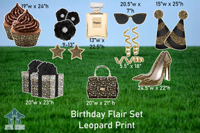 Leopard Birthday Flair Set