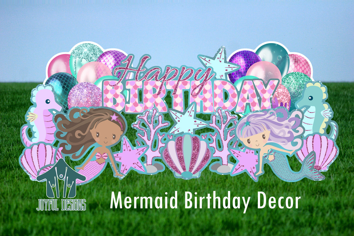Mermaid Theme Centerpiece & Flair Set