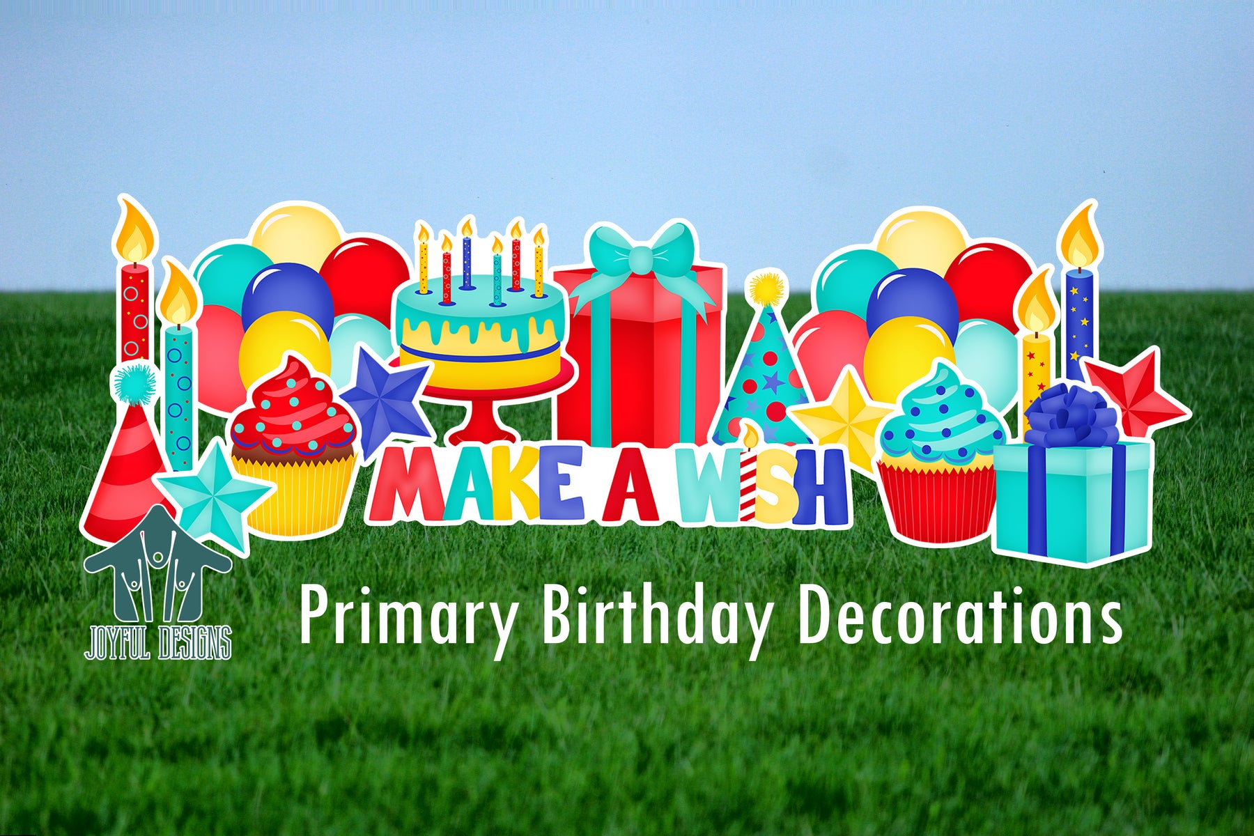 Primary Colors Birthday Flair Set